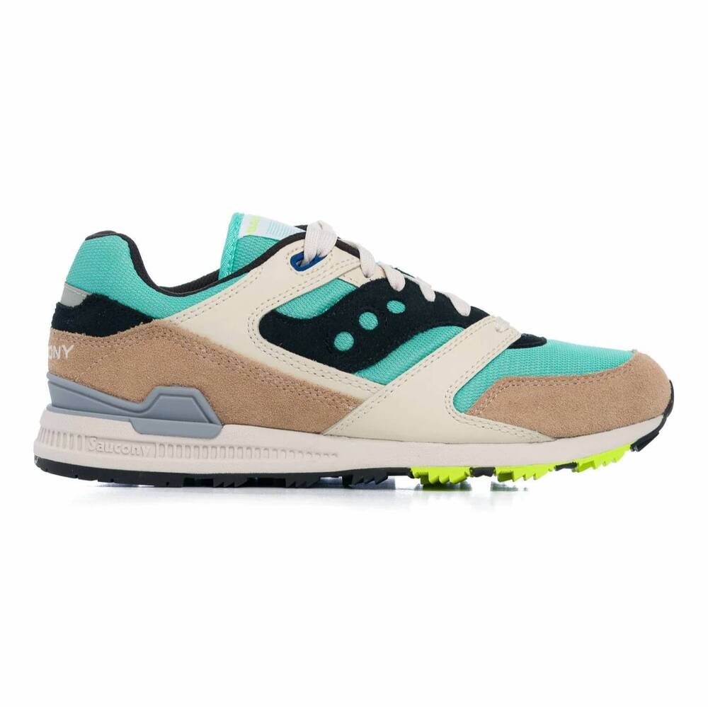 NEW SAUCONY unisex - courageous sneaker in light blue/tan